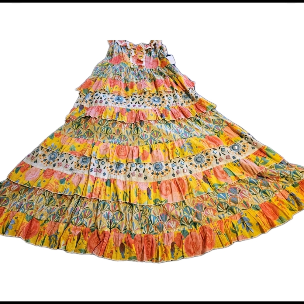 NWT- Beatnik Philosophy Colorful Mirrored Tiered Dress-Size Medium - Picture 9 of 17